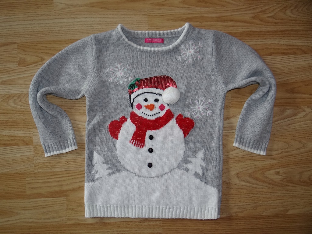 Young Dimension YD zimowy świąteczny sweter bałwan
