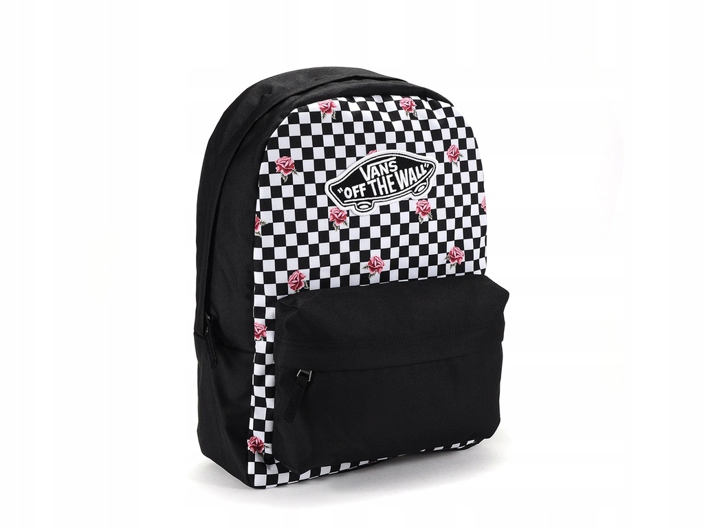 Vans realm backpack sale rose checkerboard