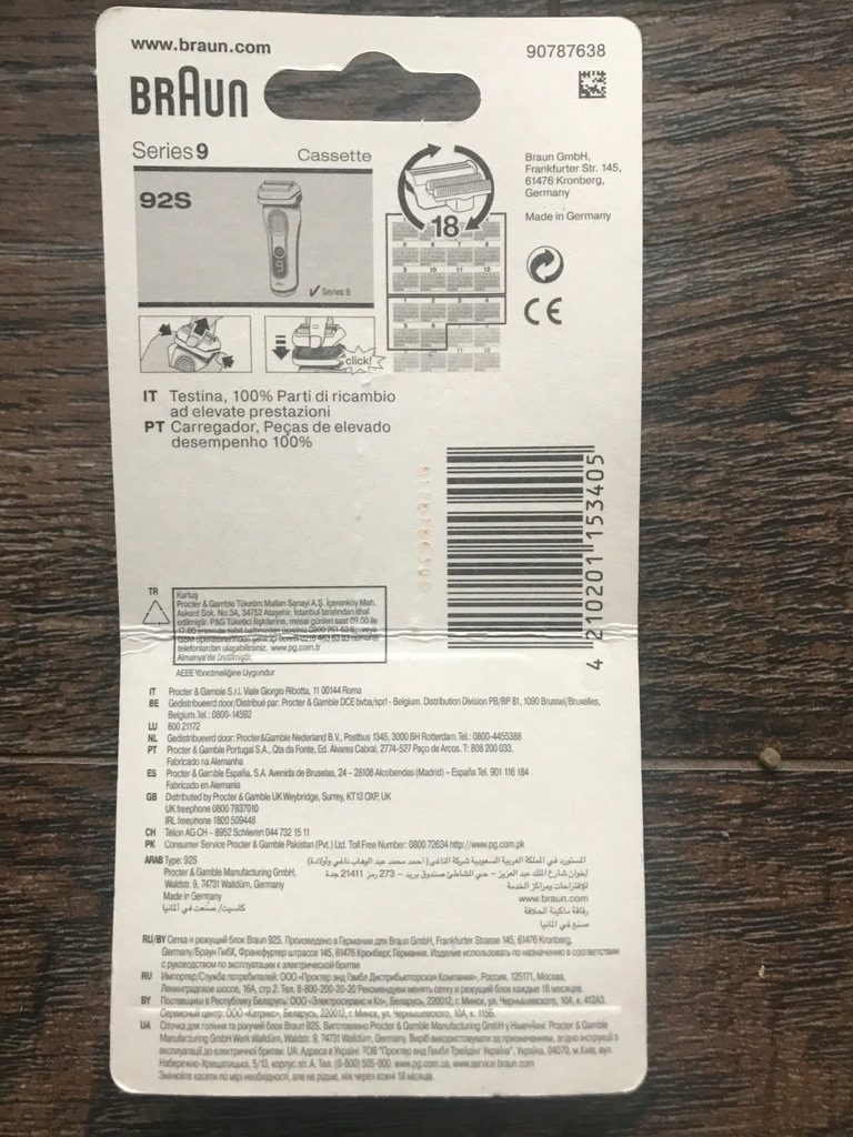 Braun 92S / Głowica Series 9 Cassette Kaseta - 7653702182 - oficjalne ...