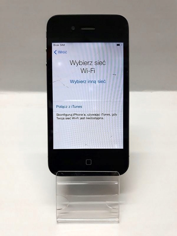 USZKODZONY! IPHONE 4 SAM POBITY EKRAN
