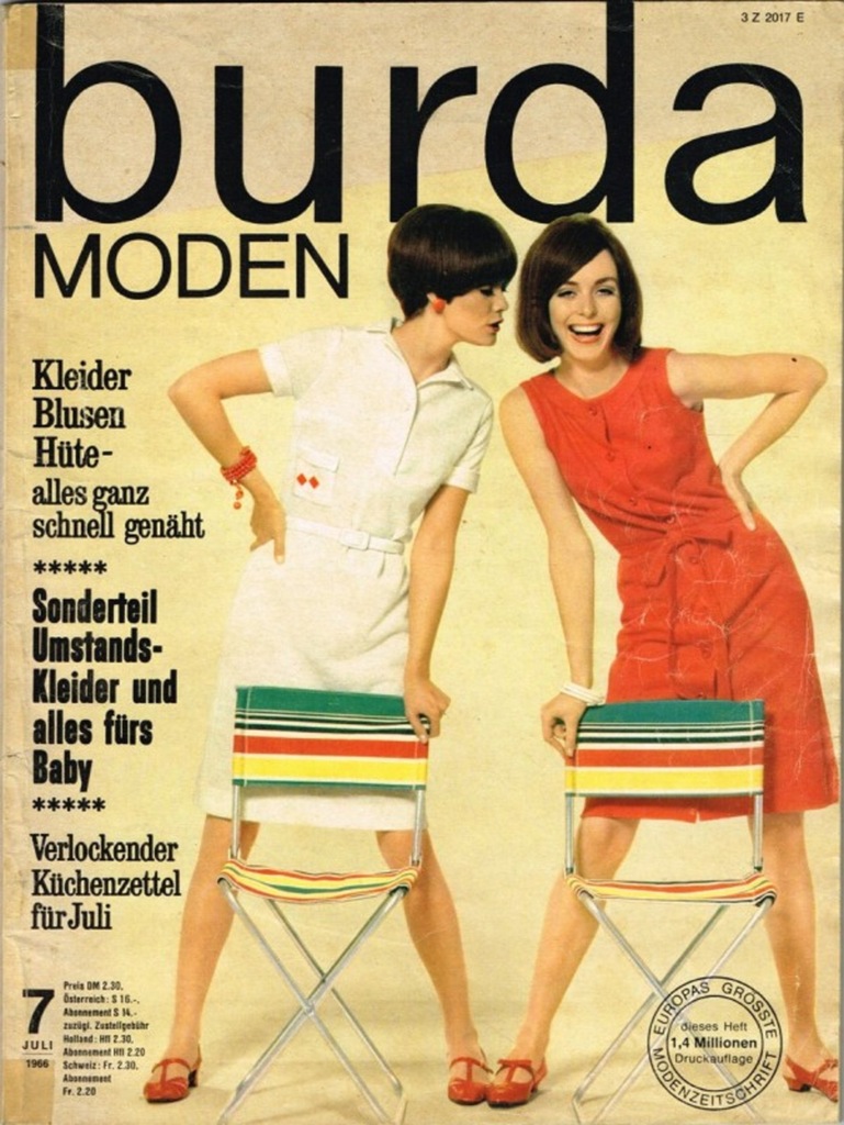 BURDA  7 / 1966  + wykroje