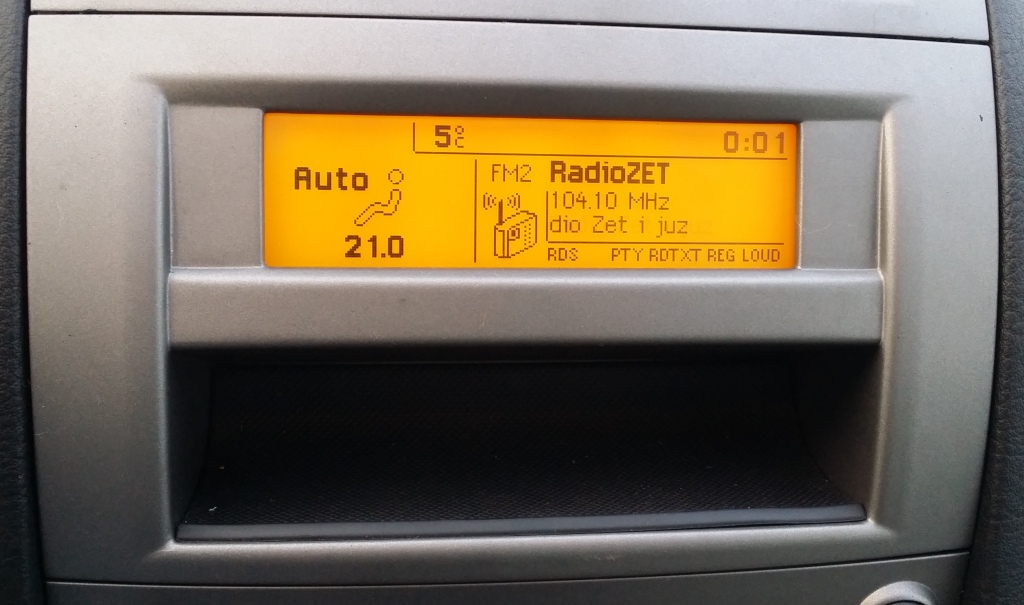 Peugeot 407 Wyświetlacz radia klimy komputera
