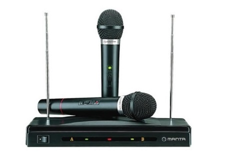 MIKROFON BEZPRZEWODOWY x2 ZESTAW KARAOKE MA409 V1