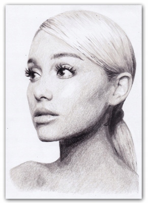 Ariana Grande portret kredkami