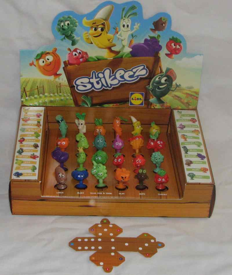 Komplet 24 Stikeez + pudełko WARZYWA OWOCE - LIDL