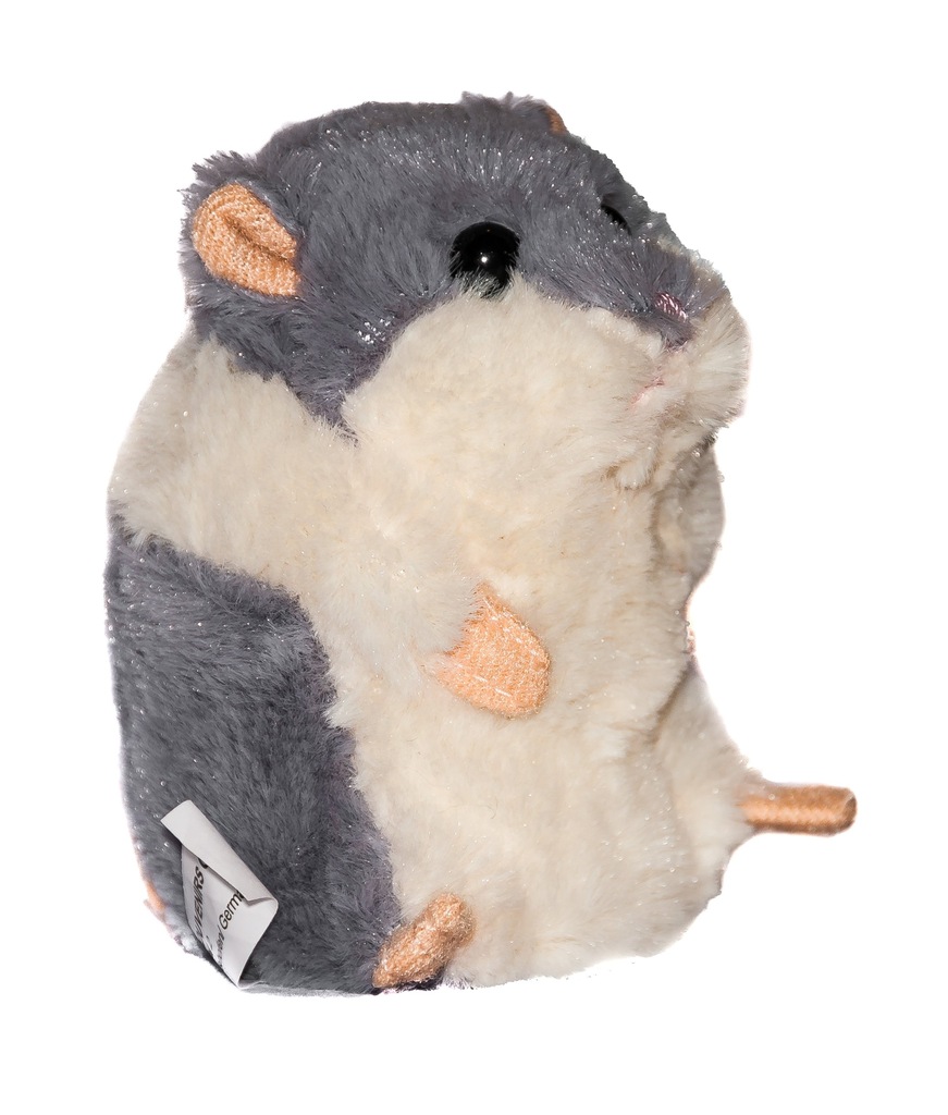 CHOMIK  pluszowy szary chomiczek