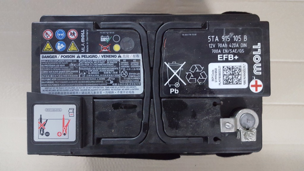 AKUMULATOR VW 5TA915105B 70AH 420ADIN 700A EN 2017 - 7291377905 ...
