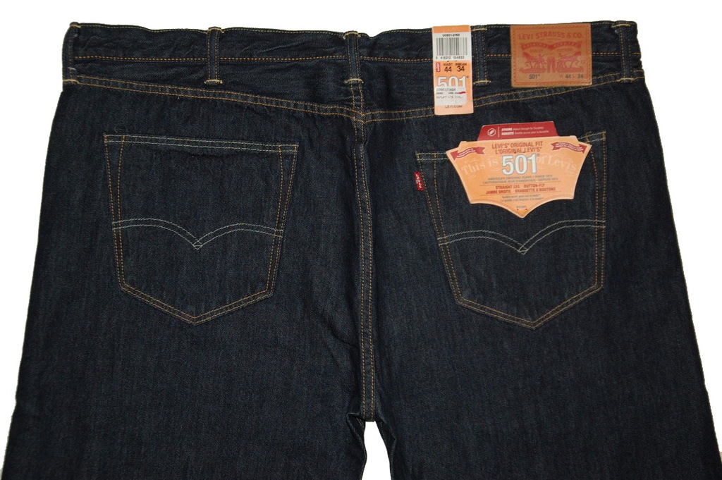 LEVIS 501 44/34 W44 L34 DUŻE męskie pas 118 cm