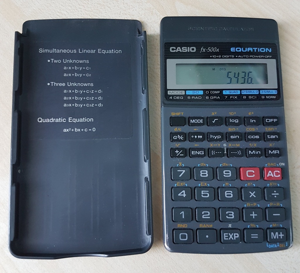 Casio fx 500a sale