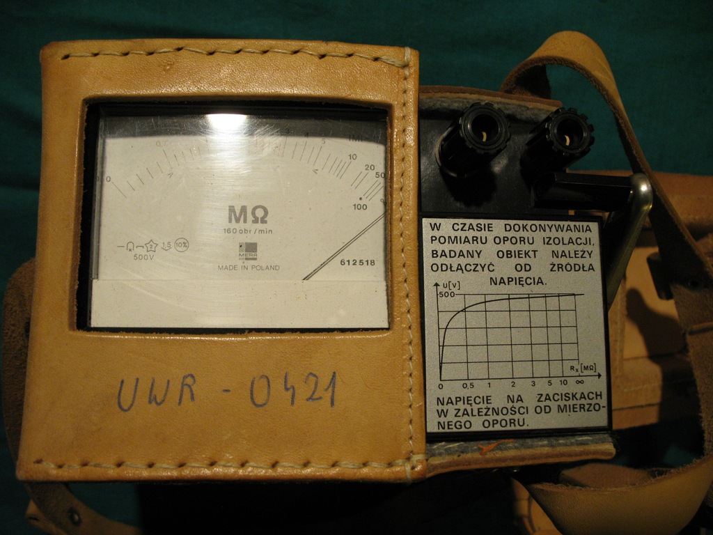 Induktor, megaomomierz 500V 160obr/min.