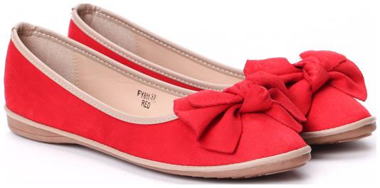 3BL4b FY811 RED BALERINY ZAMSZOWE Z KOKARDĄ 8