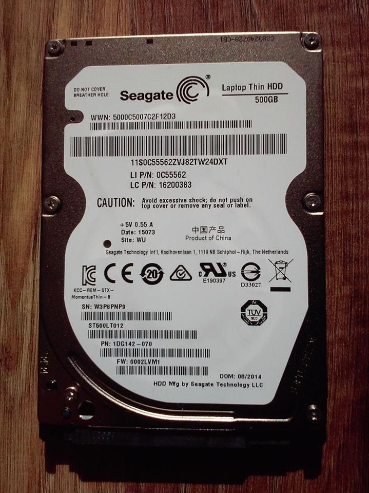 SEAGATE 500GB LAPTOP THIN HDD ST500LT012