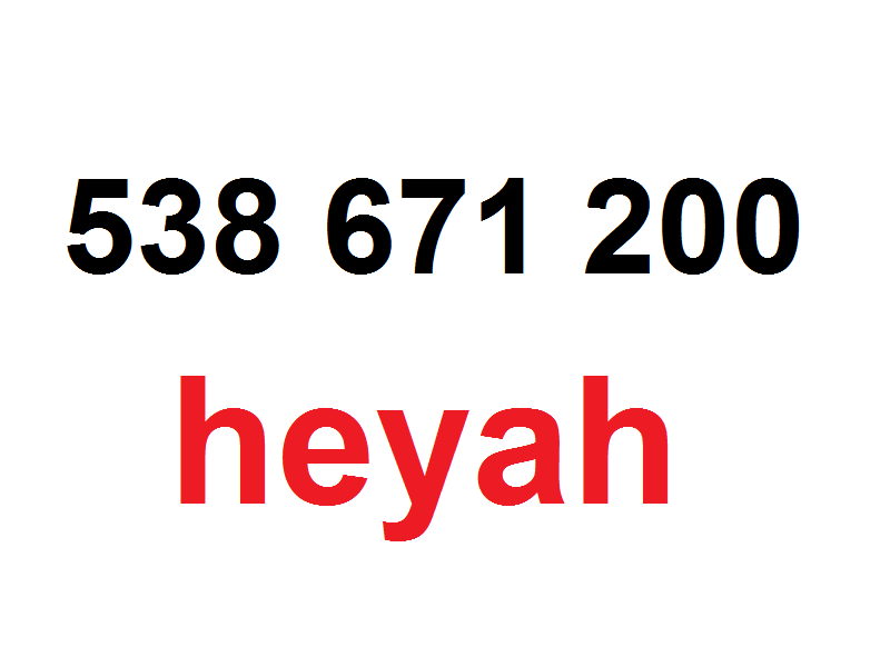 Fajny Numer HEYAH 538 671 200 / FVAT 23% / Łatwy