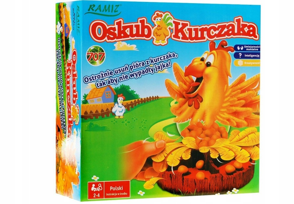 OSKUB KURCZAKA GRA ZRĘCZNOŚCIOWA KURA GUBI PIÓRA