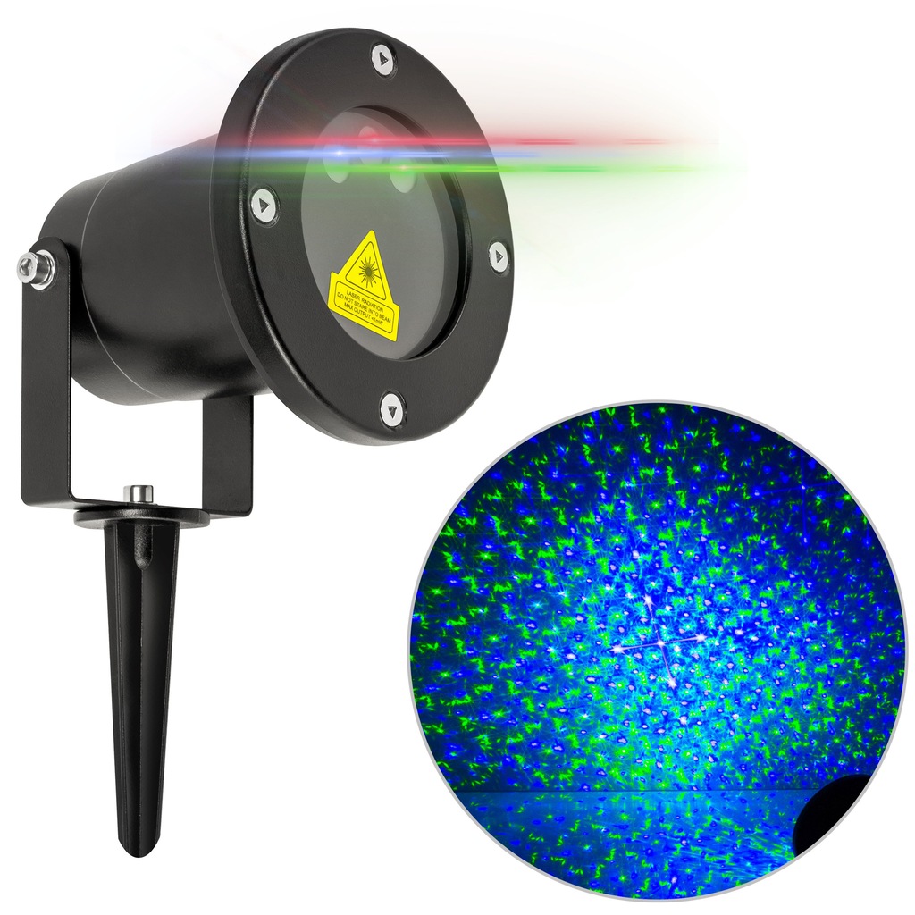 STAR SHOWER LASER ŚWIĄTECZNY 8 WZORÓW 3 KOLOR 2018