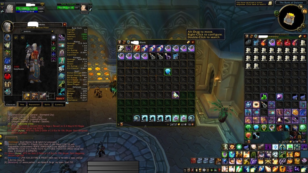 WARMANE ICECROWN WARRIOR/PRIEST 80LVL + E-MAIL!