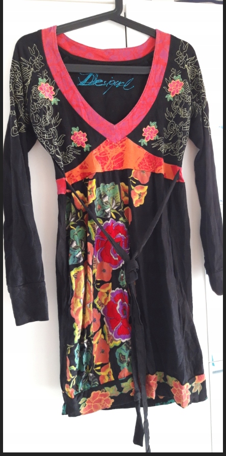 DESIGUAL tunika sukienka boho etno kolorowa M 38
