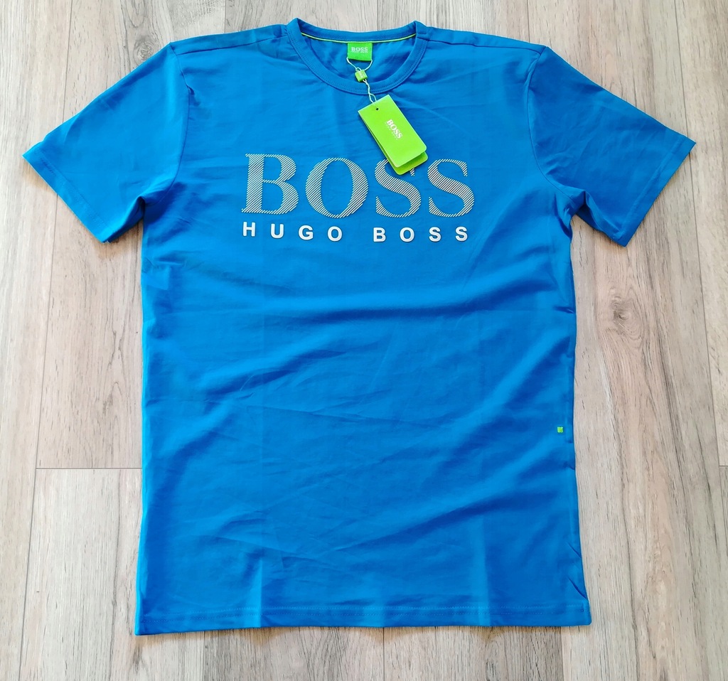 HUGO BOSS T-SHIRT GREEN ORG. ROZM. L