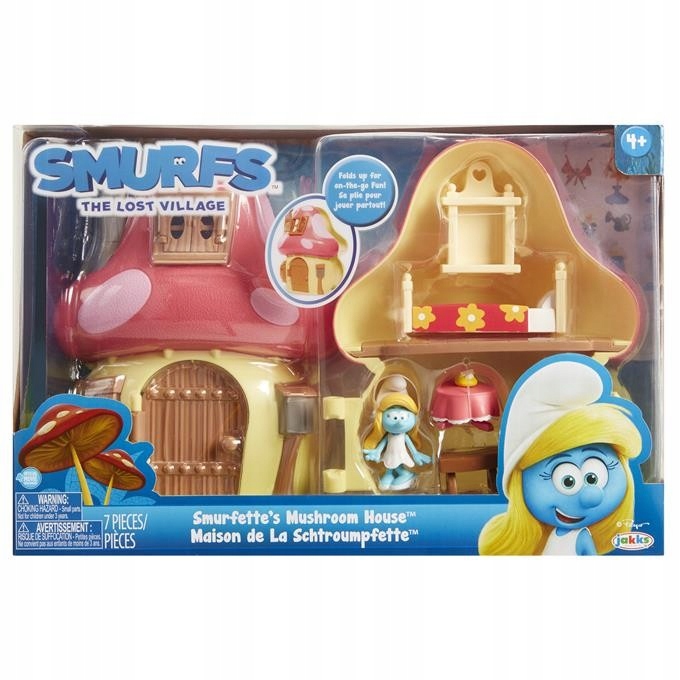 SMERFY GRZYBKOWY DOMEK Z FIGURKĄ SMERFETKI