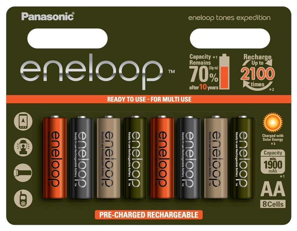 8 x AKUMULATORKI ENELOOP AA R6 TONES EXPEDITION