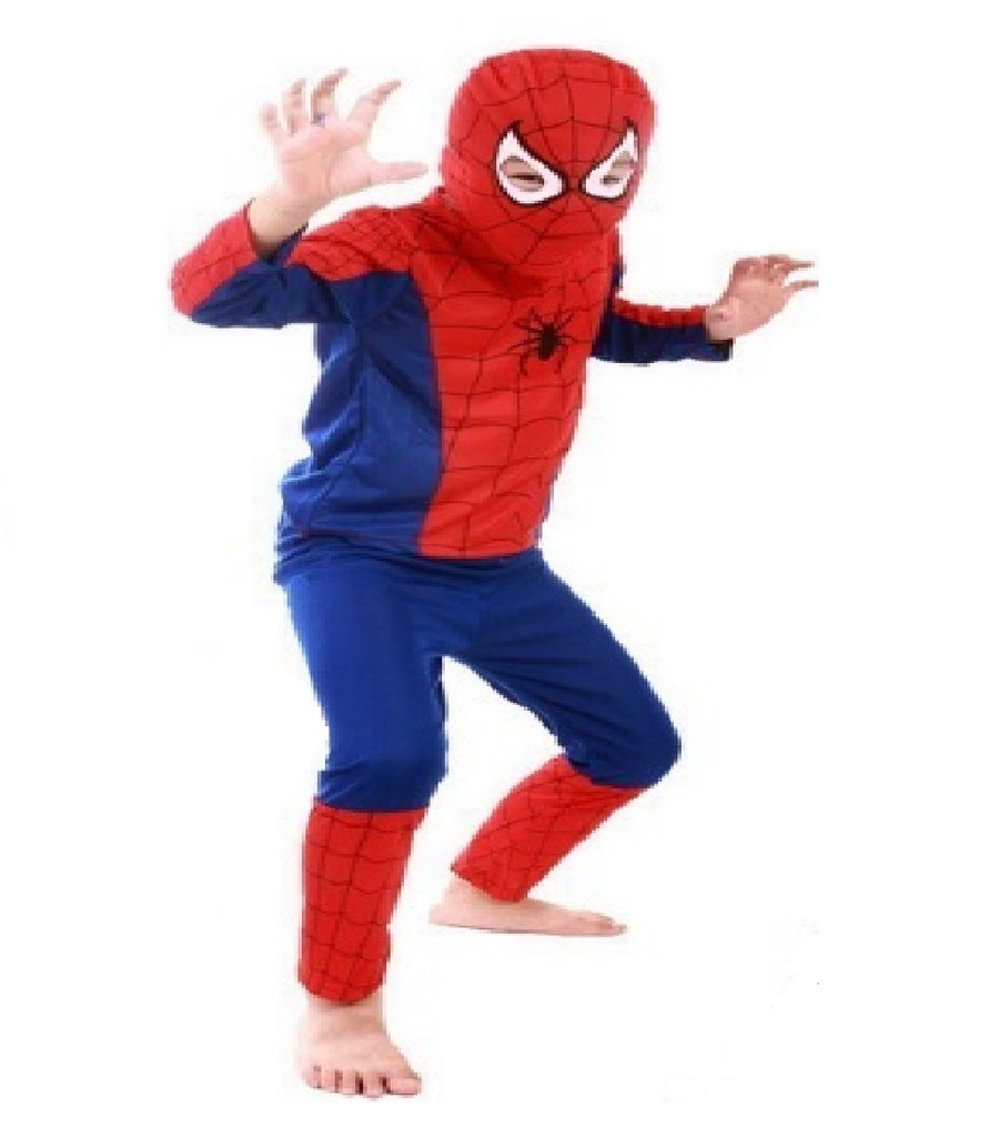 Strój Spiderman Spider Man Człowiek Pająk 110-120