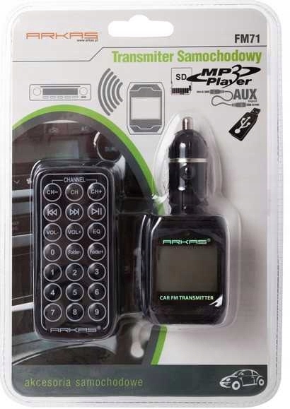 TRANSMITER FM ARKAS FM71 MP3 WMA 12V/24V USB