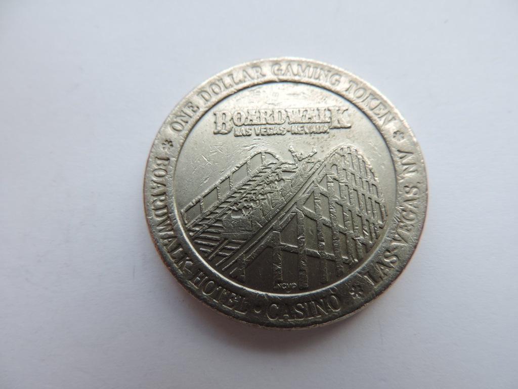 ONE DOLLAR GAMING TOKEN BOARDWALK LAS VEGAS
