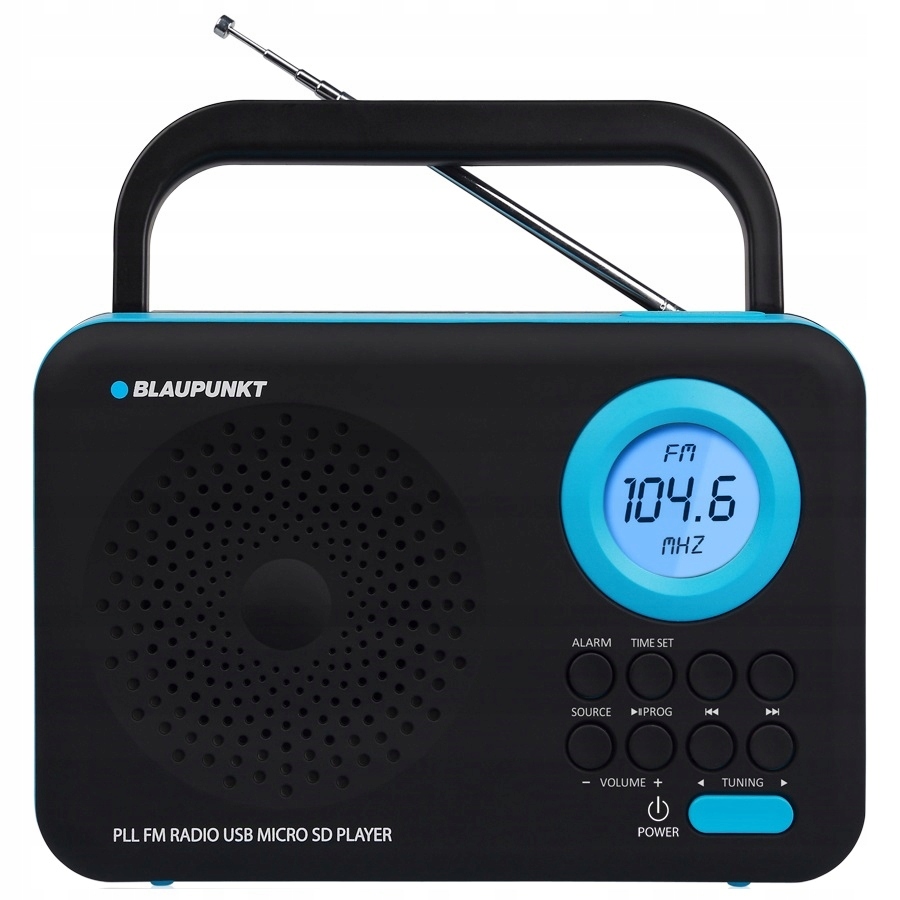 Radio Blaupunkt PP12BK Przenośne USB MicroSD Zegar