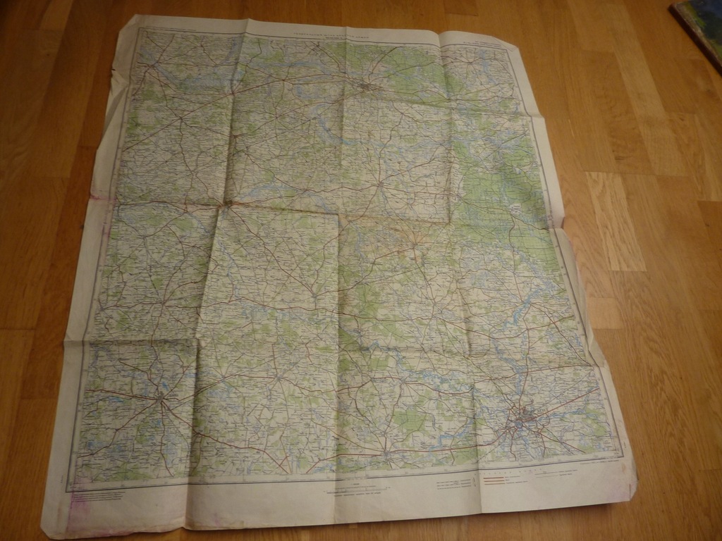 1942 MAPA ROSYJSKA SZTABOWA BIAŁYSTOK SIEDLCE