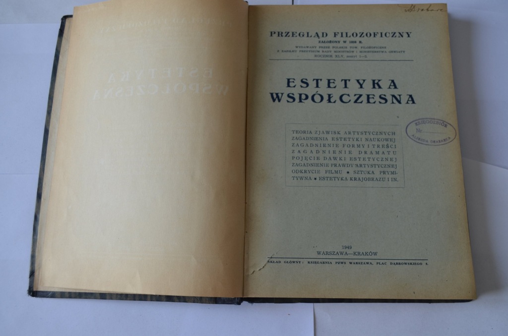 Przegląd Filozoficzny rocznik 49 zeszyt I-II 1949