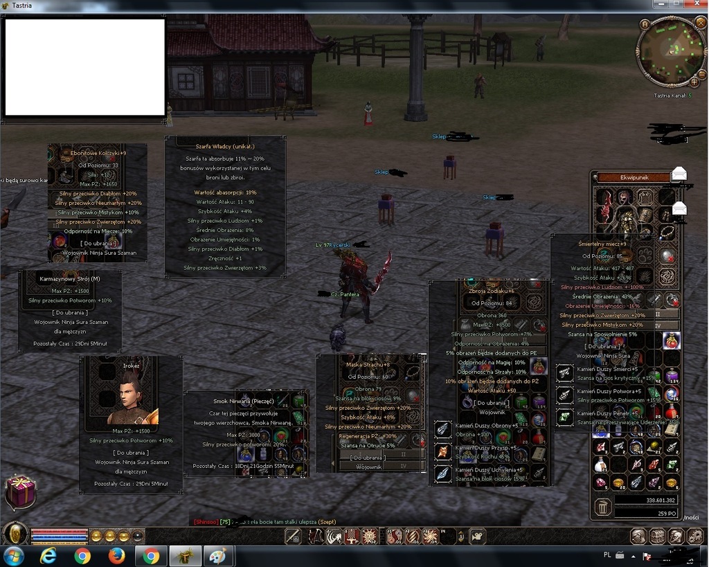 Metin2 Tastria Woj Body 97lvl z EQ