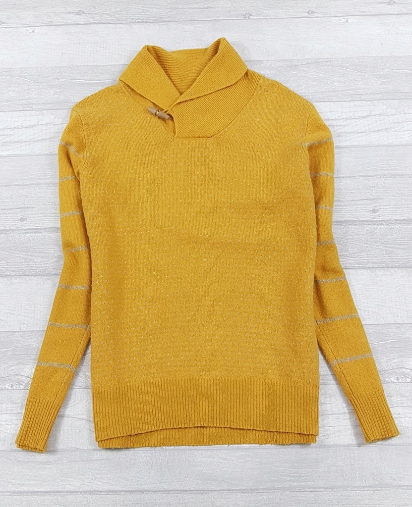 PAUL SMITH _ musztardowy sweter KASZMIR WEŁNA _ L