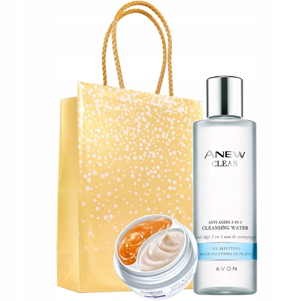 *AVON* ANEW CLINICAL ZESTAW KREM,WODA, TOREBKA