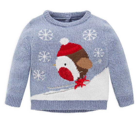 MOTHERCARE świąteczny sweterek Robin NEW 68