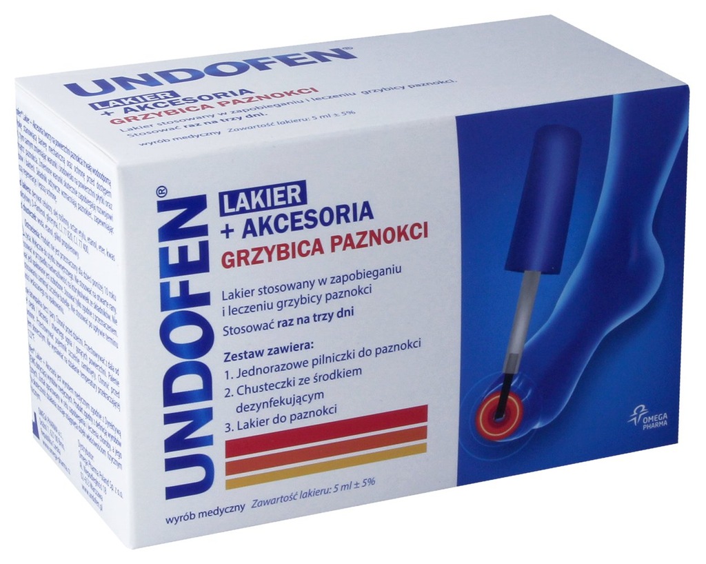 Undofen lakier+akcesoria grzybica paznokci