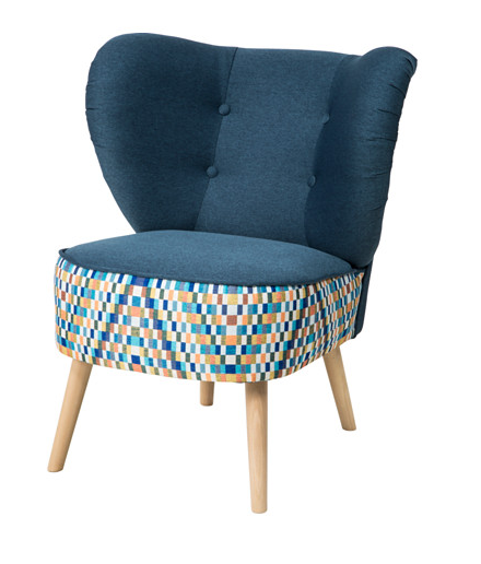GUBBO Fotel, granatowy, wielobarwny IKEA wys 24h