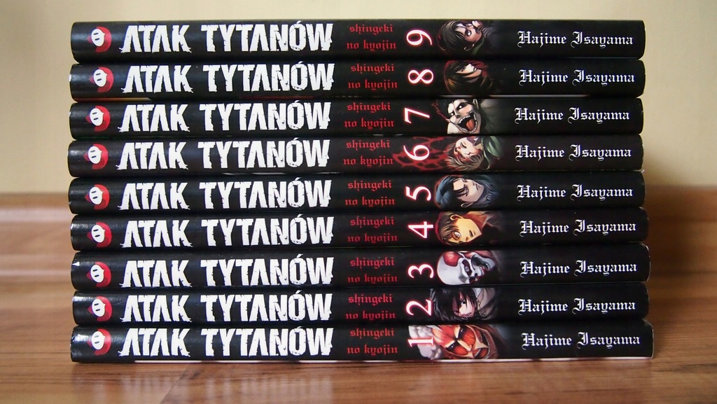Atak tytanów tomy 1-9 shingeki no kyojin manga
