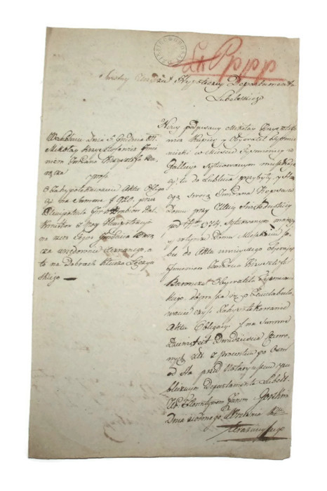 LIST DO HIPOTECZNEGO DEPARTAMENTU LUBELSKIEGO 1823
