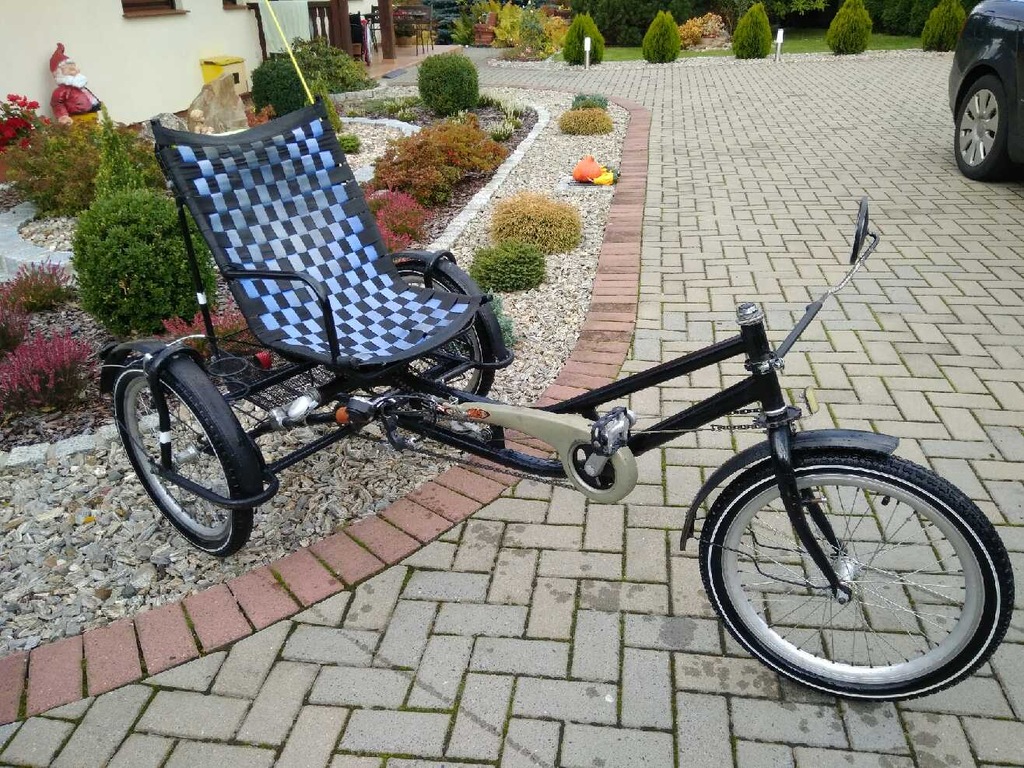 Rower trójkołowy poziomy / trajka / trike