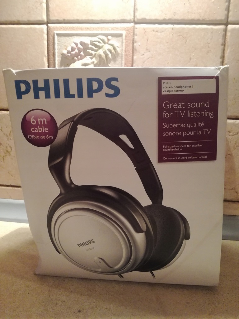 Słuchawki PHILIPS SHP2500 HIFI kabel 6m reg