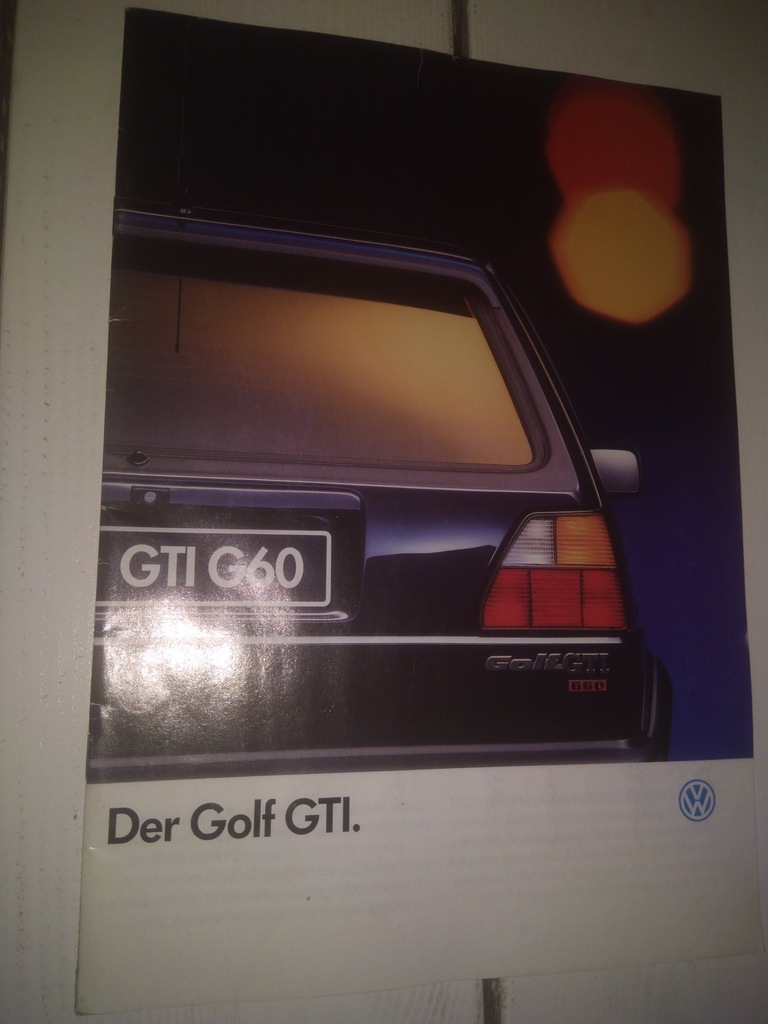 Prospekt Volkswagen Golf 2 GTI G60