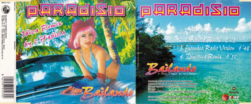 eurodance PARADISIO - Bailando REMIX |CD Hiszpania