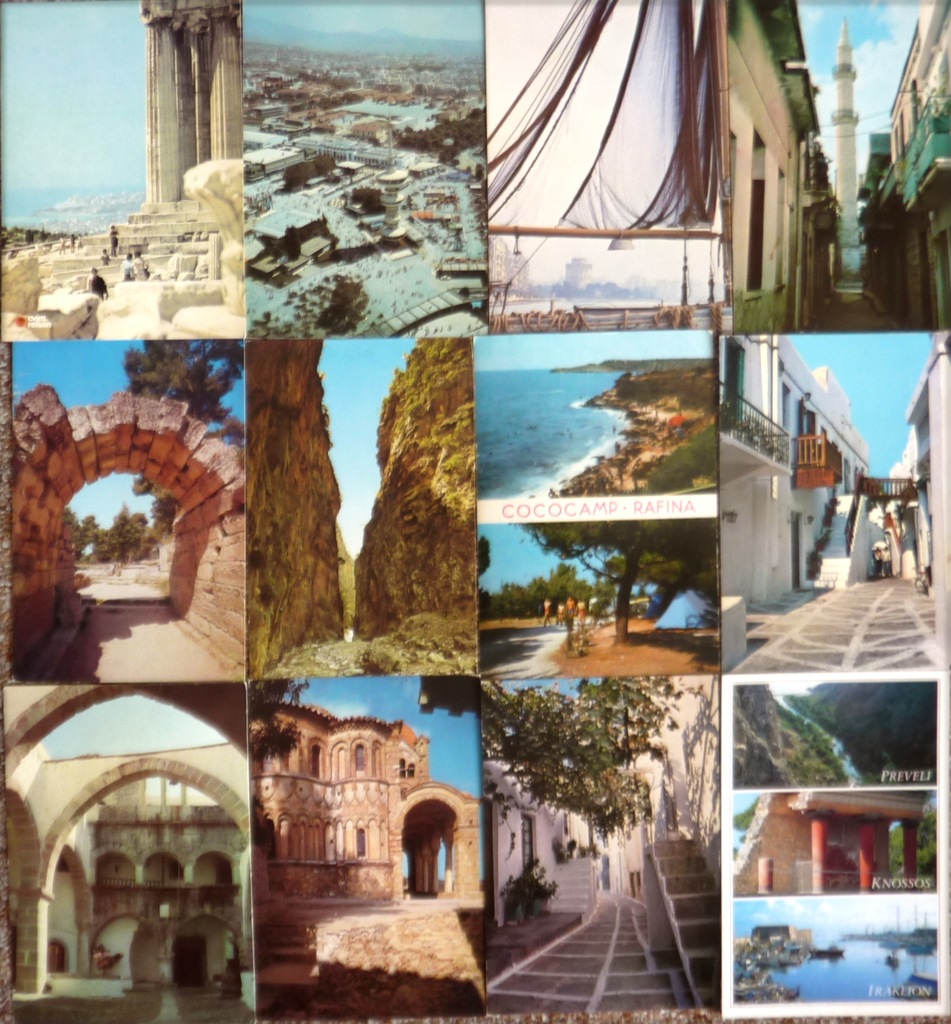 Grecja - 24 widokówki - pocztówki zestaw 12