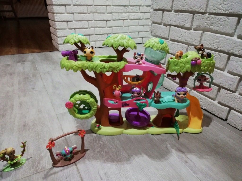 Littest Pet Shop domek na drzewie + Pet shop 12 sz