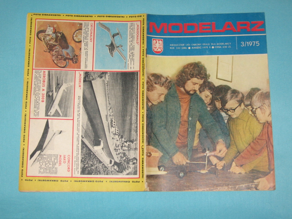 MODELARZ 3/1975 - BELL 212,KABOTAŻOWIEC, SZYBOWIEC