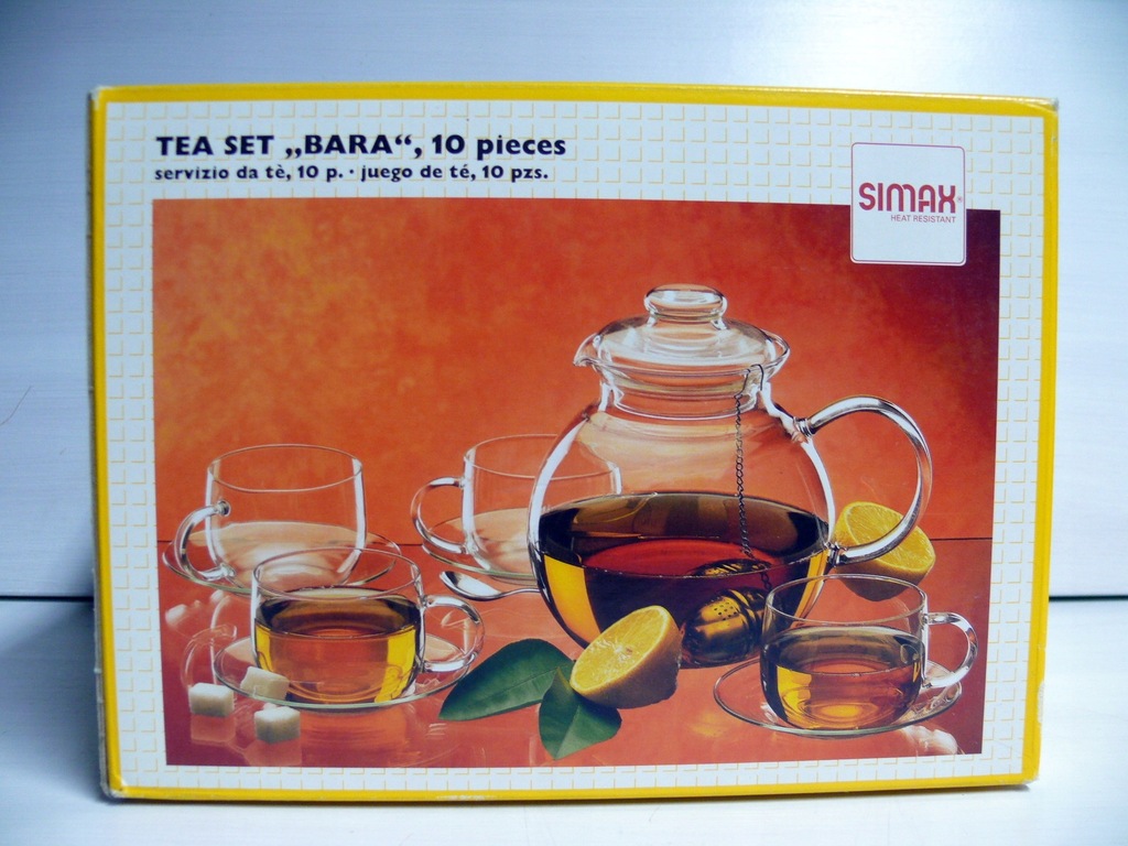 Serwis szklany do herbaty SIMAX (Czechy)