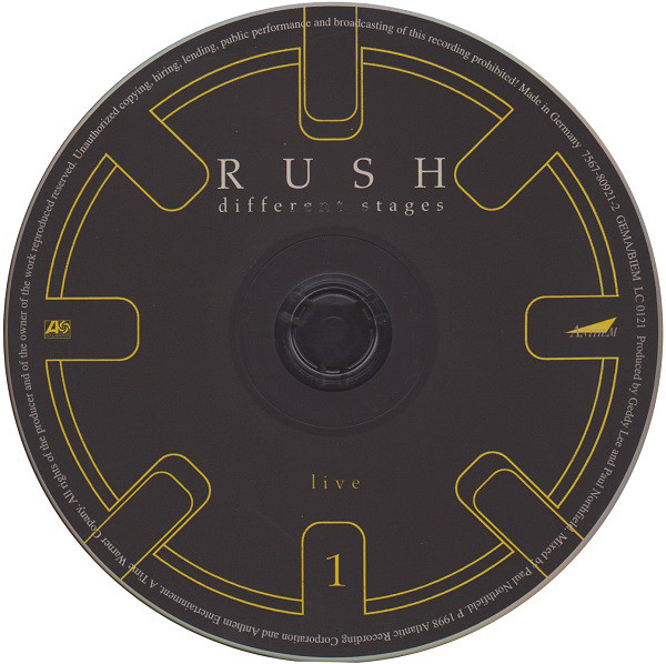 Rush ‎ Different Stages · Live 3CD OKAZJA z UK - 7242136691 - oficjalne