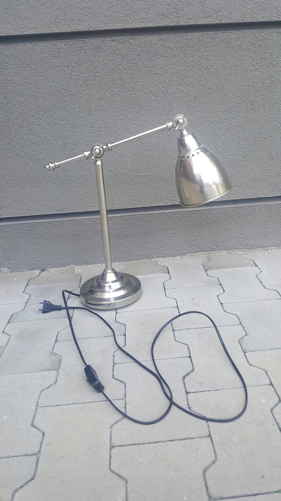 IKEA BAROMETER srebrna metal lampa biurkowa 7494738476 oficjalne