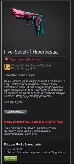 Five-SeveN Hypebeast Hiperbestia MW SKIN CS GO