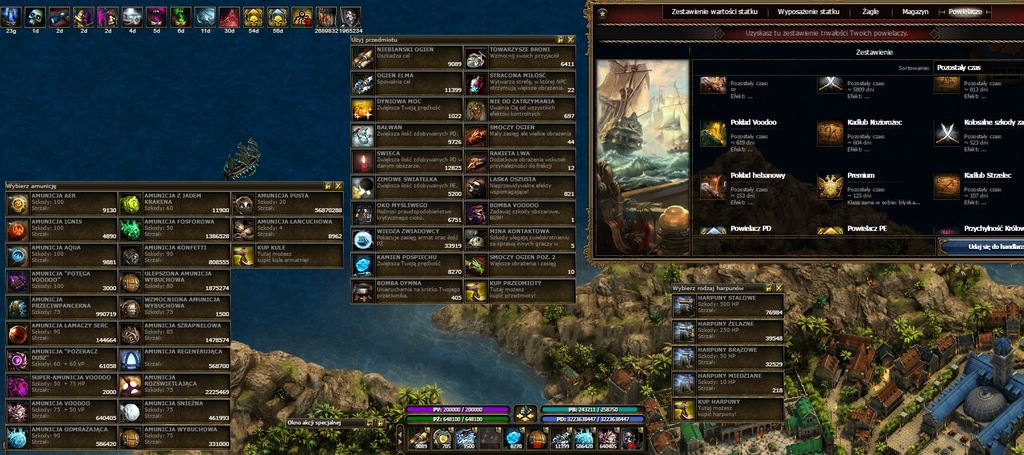 PL1 seafight 26 poziom full kasztele 8,5 mln perel
